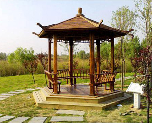 防腐木涼亭